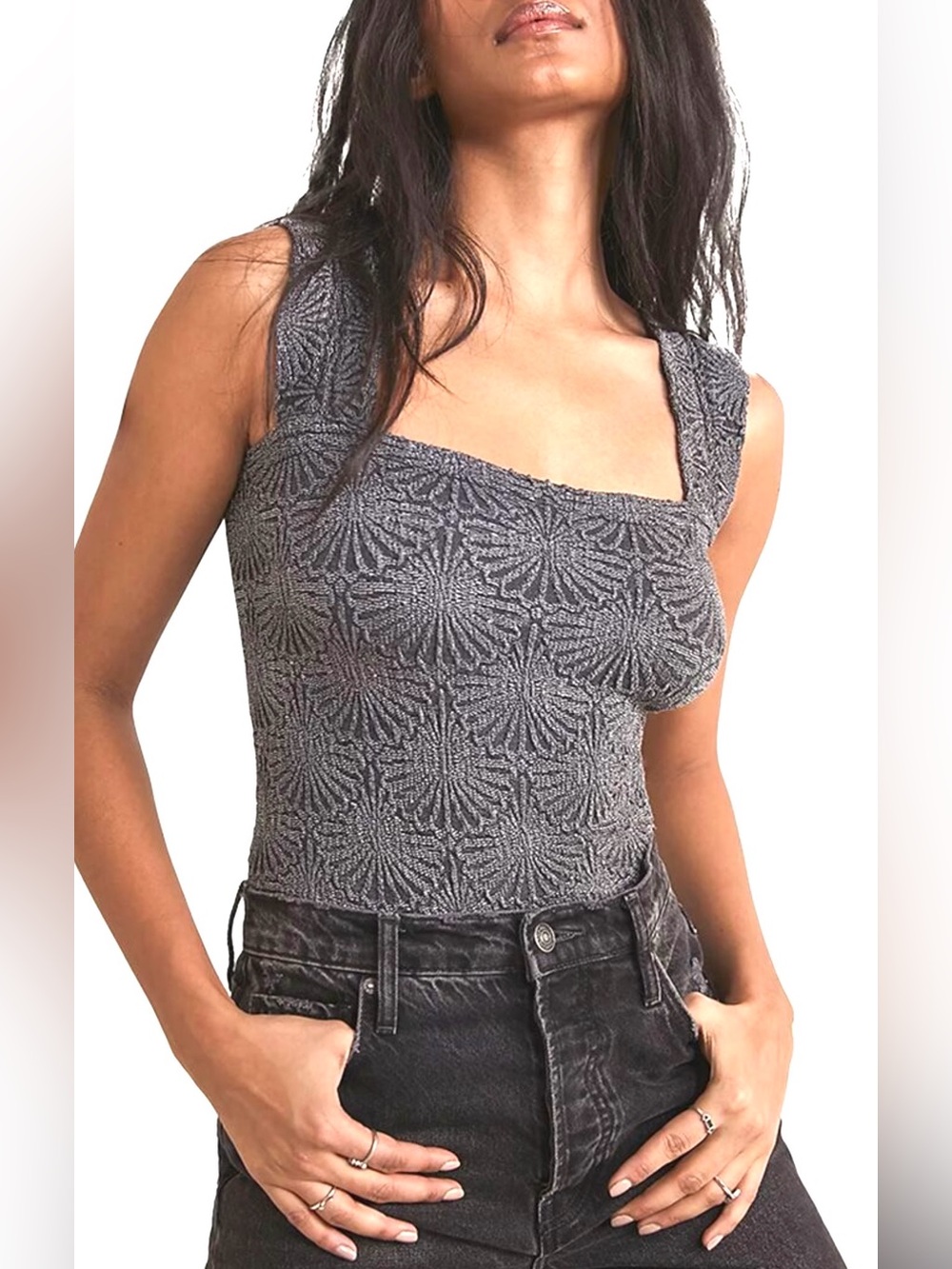 NWT FREE PEOPLE GREY LOVE LETTER CAMI SIZE XS/SMALL!!